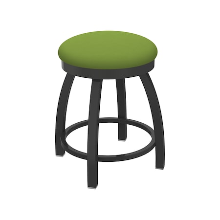 18 Swivel Vanity Stool,Pewter Finish,Canter Kiwi Green Seat